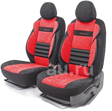 Комплект чехлов на передние сиденья Comfort Combo, велюр, CMB-0405 BK ...