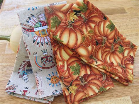 Thanksgiving Cloth Napkins Set, Reusable Cotton Table Napkins