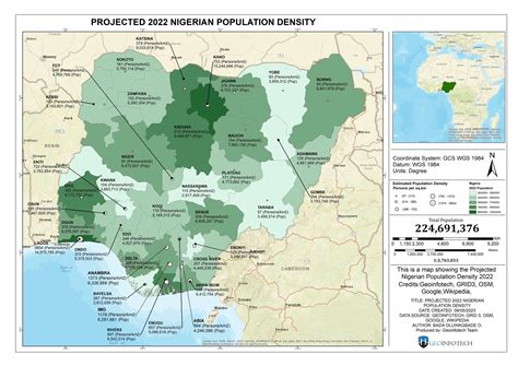 Geoinfotech Visualization of Nigeria's 2022 Population - Geoinfotech