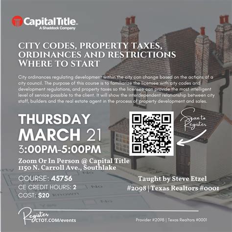 City Codes, Property Taxes, Ordinances and Restrictions Where to Start ...