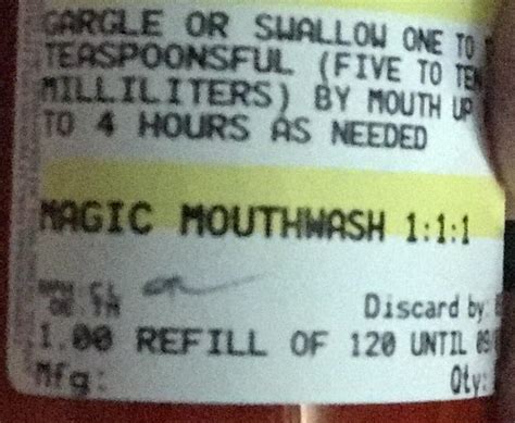 Magic Mouthwash Ingredients Lidocaine at Elvis Nusbaum blog