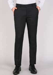 Raymond Slim Fit Men Black Trousers - Buy Raymond Slim Fit Men Black ...