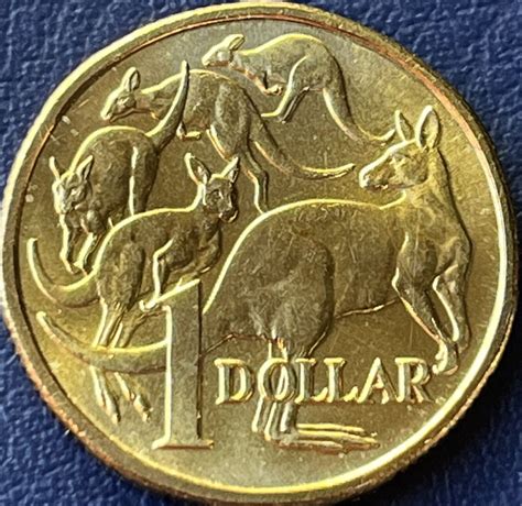 1984-Australian $1 Dollar Uncirculated Coin Coloured Gold Both Side ...