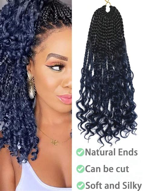 Box Braids Crochet Hair for , Boho Box Braids Crochet Braids Synthetic ...