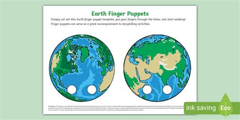Download Earth Finger Puppets for Kids now: Free Printable!