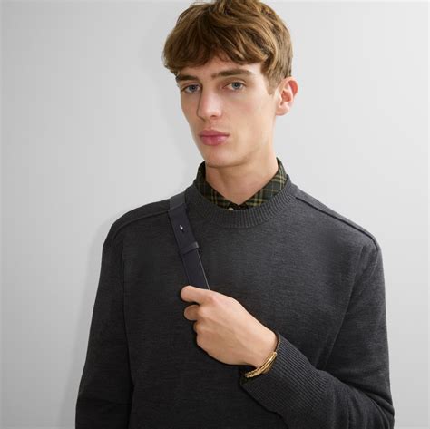 Leather Check Bracelet in Gold/military - Women | Burberry® Official