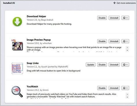 Image result for Opera Extensions