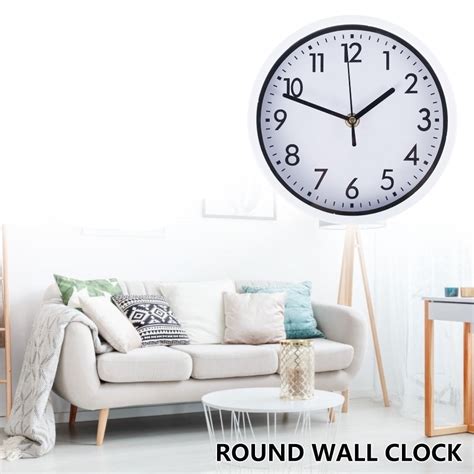 Buy Everso 1 Piece Living Room Silent Wall Clock, Silent Round Wall ...
