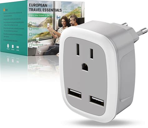 Amazon.com: European Travel Plug Adapter, International Travel Adapter ...