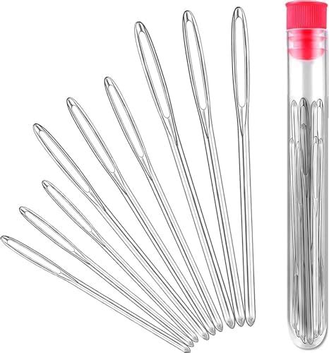 Kesi Large-Eye Blunt Needles, Stainless Steel Yarn Knitting Needles ...