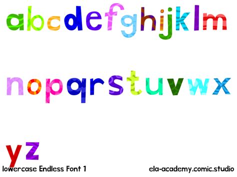 lowercase Endless Font 1 - Comic Studio