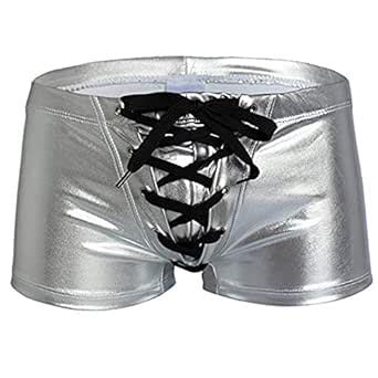Buy Spice it up Lace Up Men's Shorts Silver Pant at Amazon.in