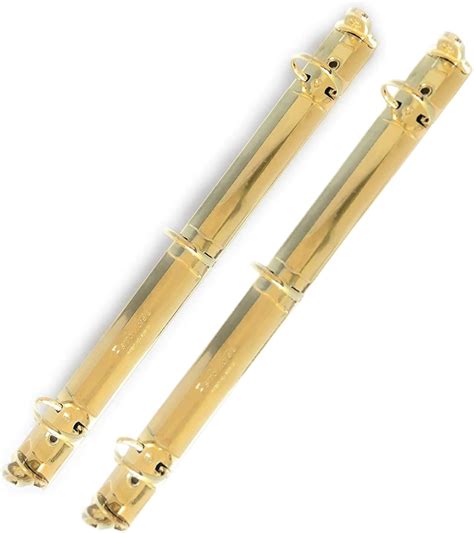 Buy Brass Ring Binder Mechanism, 3 Round 34 Inch Rings, 2 Pack, 11 inch ...