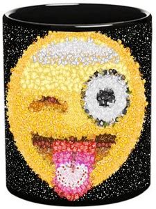MUGKIN Emoji made by Emojis Dark Ceramic Coffee Mug Price in India ...