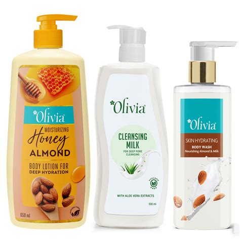 Buy Olivia Moisturizing Combo of 3: Cleansing Foam, Toner & Moisturizer