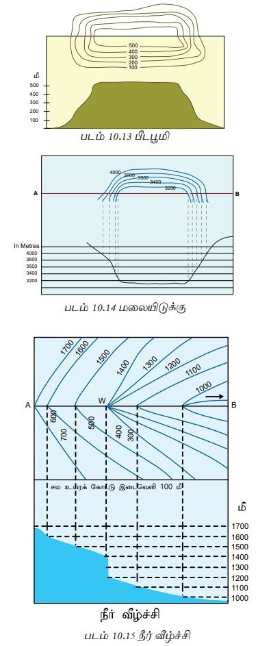 சமஉயரக் கோடுகள் - புவியியல் | Profile Diagram - Geography | in Tamil