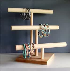 WUDORY Bracelet Holder Stand,Wood Jewelry Displays for Selling,3 Tier ...