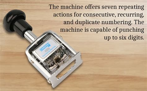 Chrome 9990 Automatic 6 Digit Numbering Machine with Digit Pen – for ...