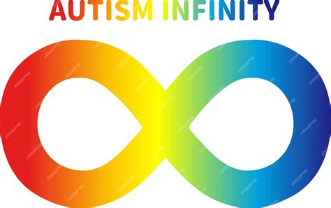 Premium Vector | Autism infinity symbol WITH rainbow