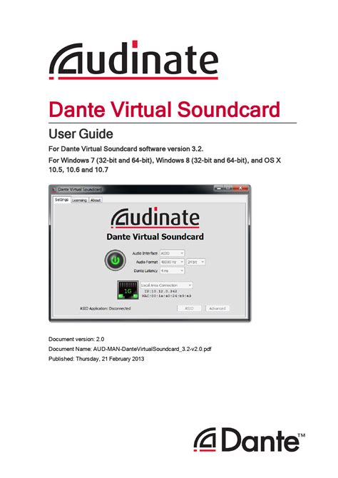 audinate pty l t d Device Database