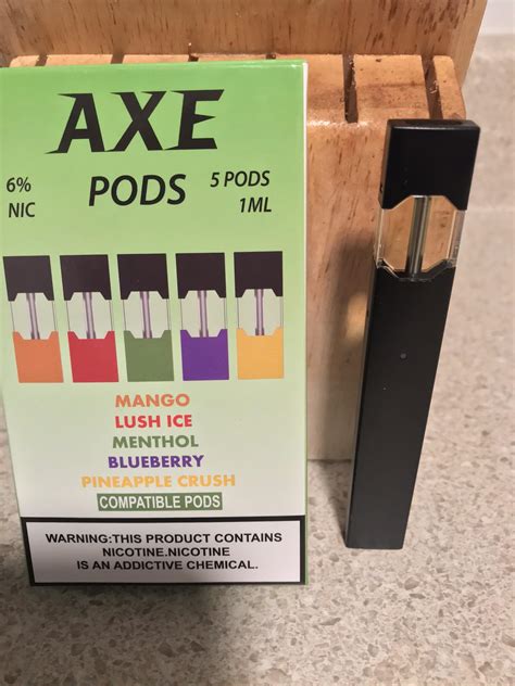 Axe pods variety pack mango is in the juul it’s clear. The pod sticks ...