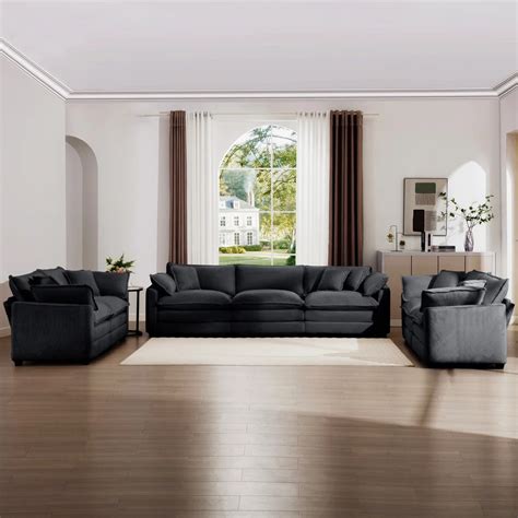 7 Seater Sofa Set: 2-Piece Modern Fabric Living Room Sofa Set – Studio GKW