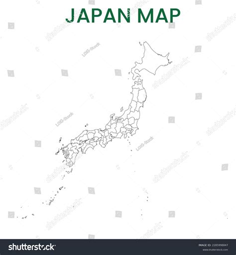 Outline map of japan