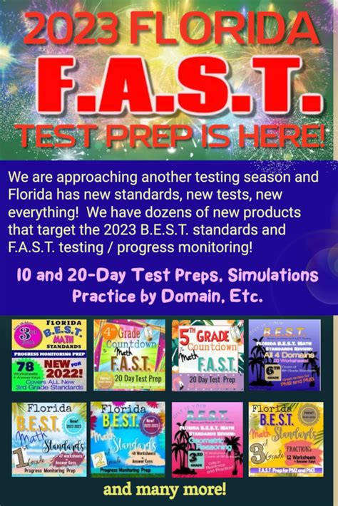 New Florida Standards, New Florida Test Prep! B.E.S.T, F.A.S.T., PM3 ...