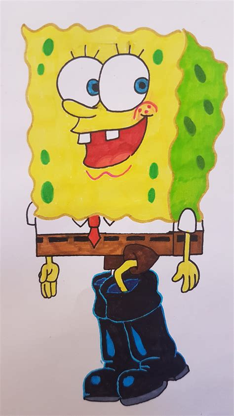 My first attempt at SpongeBob fan art. What do you think? : spongebob