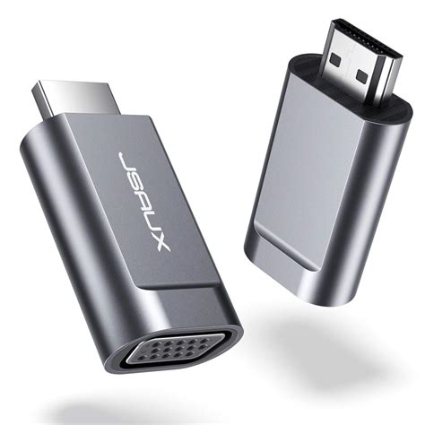 HDMI to VGA Adapter, [2Pack] JSAUX 1080P HDMI to VGA Converter Male to ...