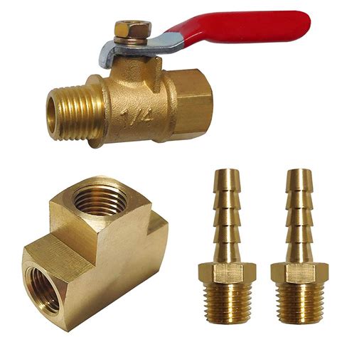 Buy Lomodo Brass Ball Valve Shut Off Switch 1/4" Male and Female NPT ...