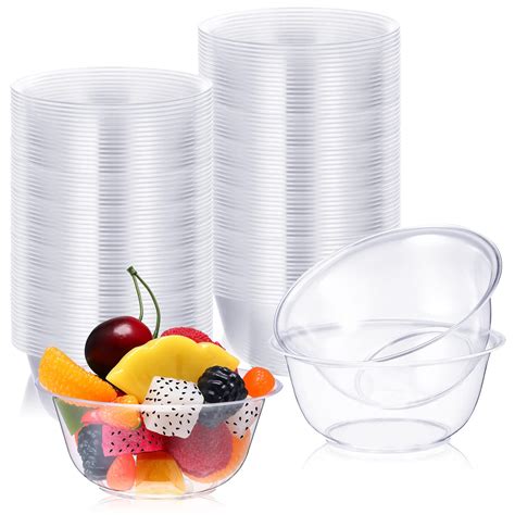 Amazon.com: 200 Pieces 12 oz Clear Plastic Bowls Disposable Crystal ...