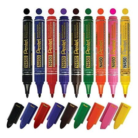 Pentel N450 Xtra Large Permanent Marker - Medium Bullet Tip (Multicolor ...