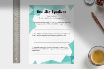 Image result for Solving One Step Equations Word Problems PDF