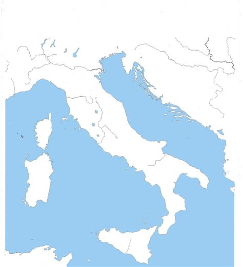 mapa-mudo-italia-para-colorear-imprimir | Colorear imágenes