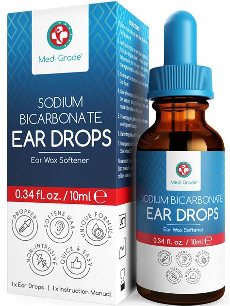 Buy Medi Grade Quick-Action Sodium Bicarbonate Ear Drops for Wax ...