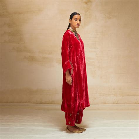 SILK VELVET TUNIC TROUSER SET – BRIH