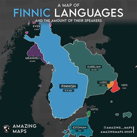 Finnish Language Map