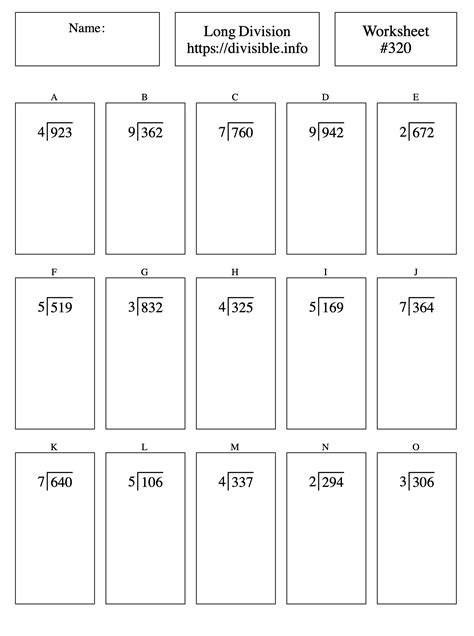 3-Digit divided by 1-Digit Long Division Worksheet #320