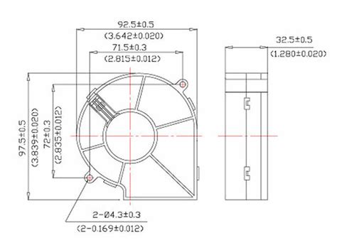 Evercool EC9733H12EA-B 97x33mm 12V DC Blower Fan – Coolerguys