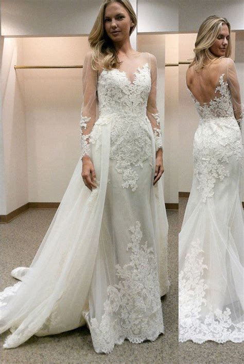 detachable train wedding dress