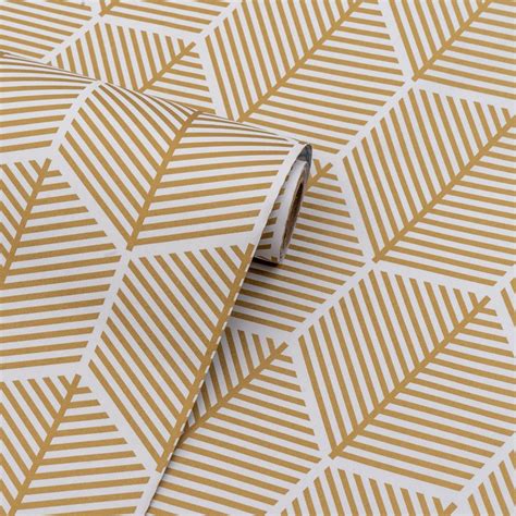 Doodad Hexagon Shape Self Adhesive Brown DIY Wallpaper for Wall