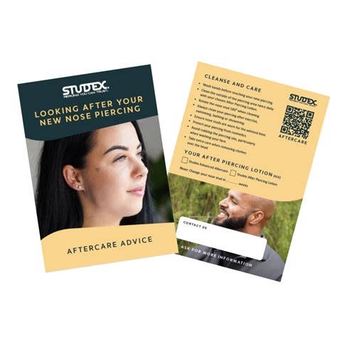 Studex UK | Nose Piercing - Aftercare Cards - Pk 20