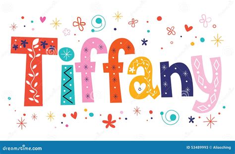 Name Tiffany Decorative Type Stock Vector - Illustration of forename ...