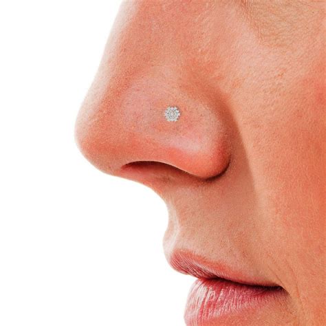 14K Gold Celestial Mandala 0.07ct Natural Diamond Nose Pin GH Colour ...
