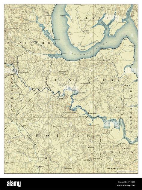 Fredericksburg, Virginia, map 1894, 1:125000, United States of America ...