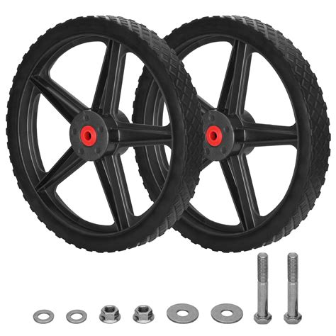 Buy 14 Inch lawn Mover Wheels with 1/2'' Axle, 14 Inch Push Mover ...