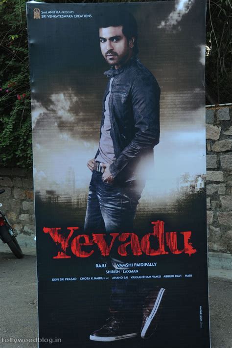 Ram Charan Yevadu Posters Spotted at Movie Opening
