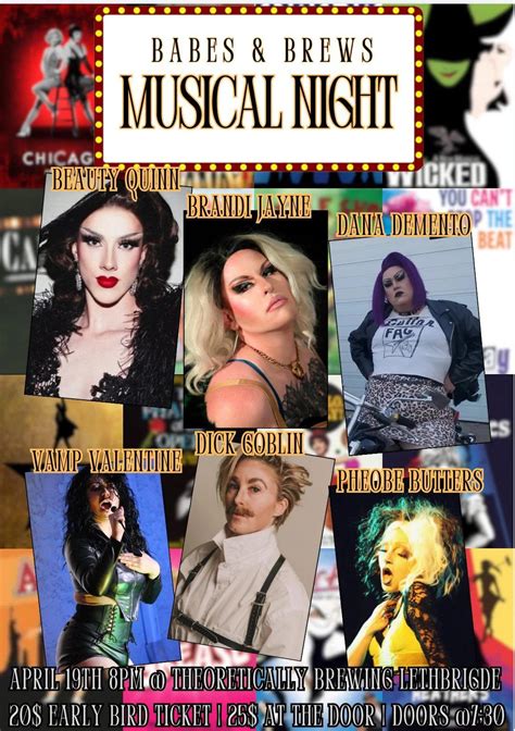 Babes n Brews: Musicals!, Theoretically Brewing Company, Lethbridge, 19 ...