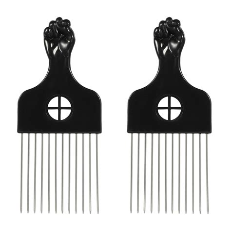 Amazon.com : VOCOSTE 2pcs Metal Hair Pick, Metal African Hair Picks ...